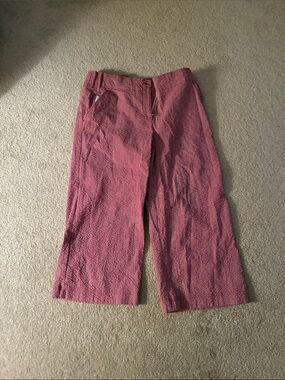 Harve Benard Petite Red and White Striped Pants